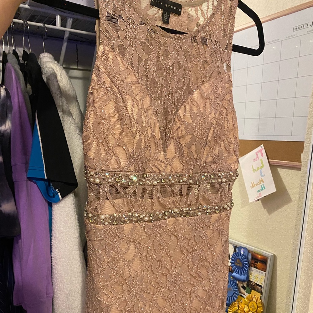 Beautiful homecoming pearl dress